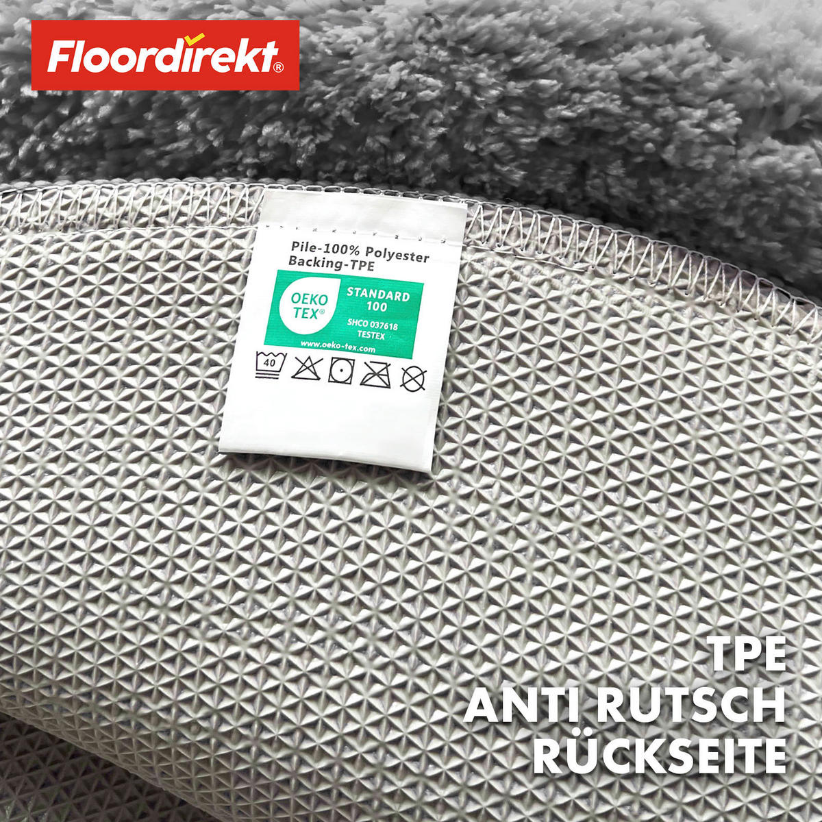 BADEMATTE SKY Silberfarben 95 cm  - Silberfarben, Basics, Kunststoff/Textil (95cm) - Floordirekt