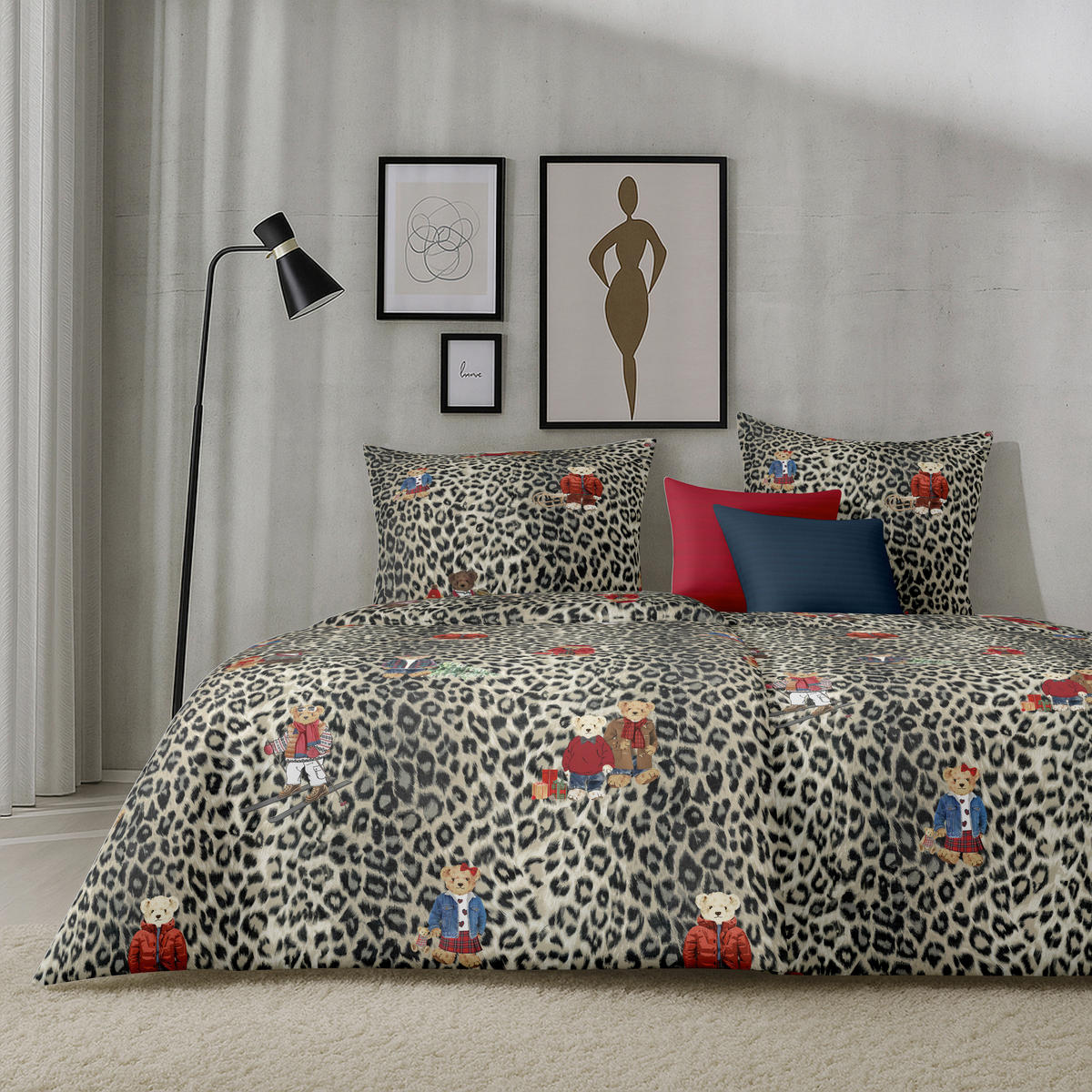 BETTWÄSCHE HENRY Flanell 135/200 cm  - Beige/Rot, Design, Textil (135/200cm) - Apelt