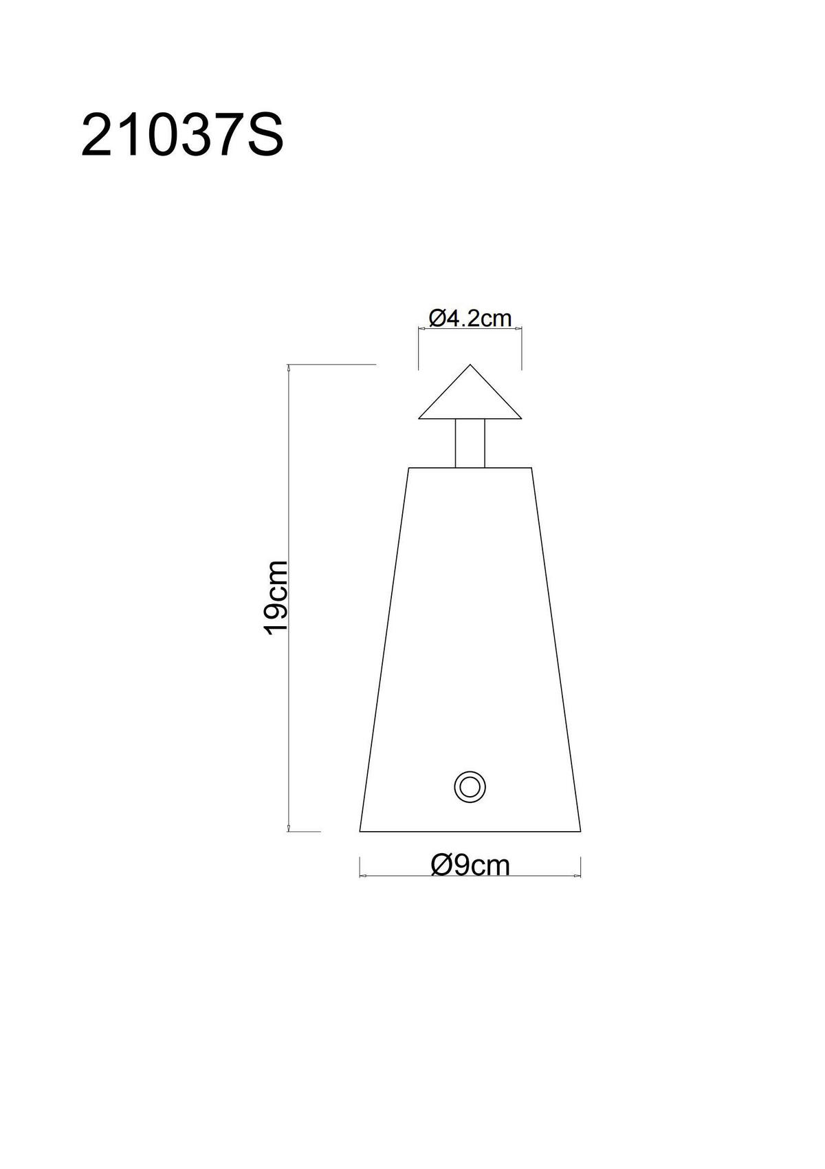 STOLNÍ LAMPA NA BATERIE, dotykový stmívač, 9/19 cm  - bílá/černá, Design, kov/plast (9/19cm) - Globo
