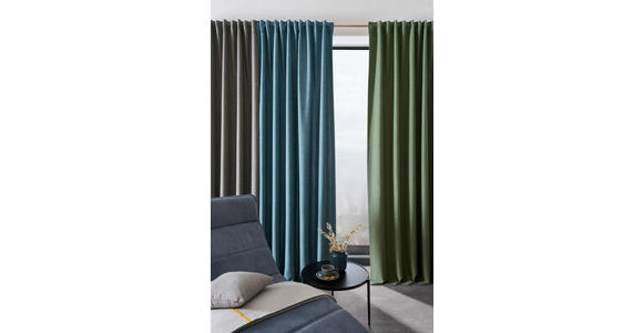 FERTIGVORHANG blickdicht  - Grün, Basics, Textil (140/245cm) - Esposa