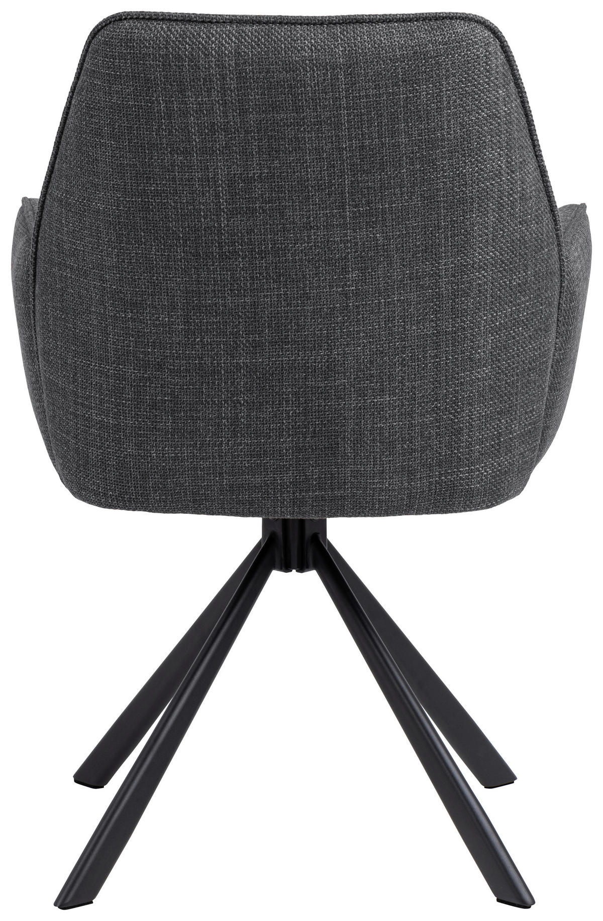 ARMLEHNSTUHL  in Webstoff  - Dunkelgrau/Schwarz, Trend, Textil/Metall (61/88,5/63cm) - MID.YOU