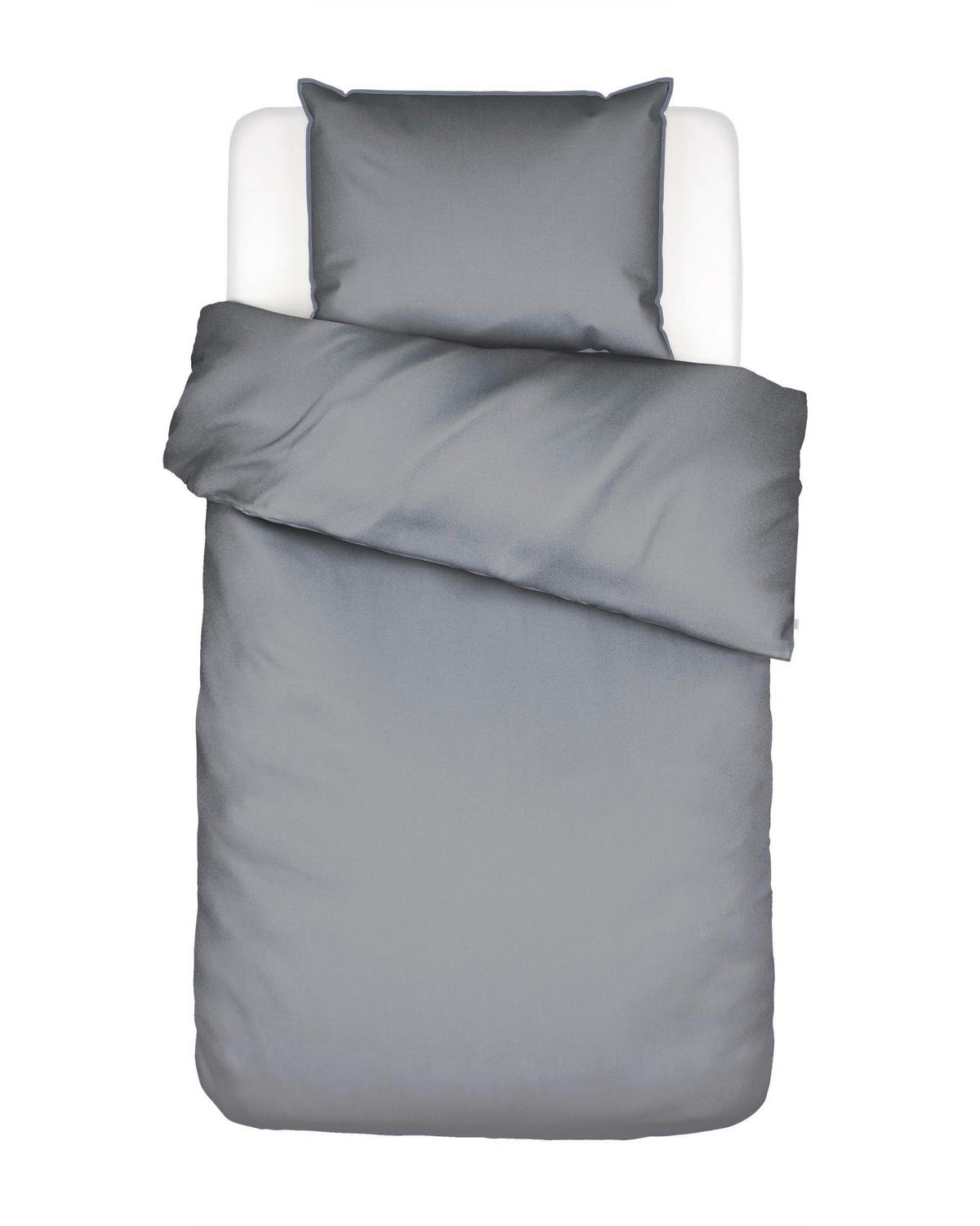 BETTWÄSCHE Minte Satin 135/200 cm  - Dunkelgrau, Basics, Textil (135/200cm) - Essenza