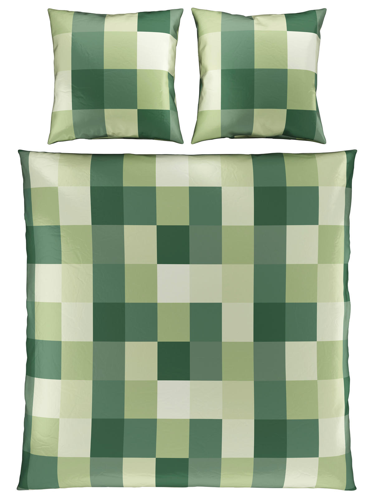 BETTWÄSCHE Beaufiat check Satin 200/200 cm  - Grün, Textil (200/200cm) - Novel