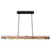 HÄNGELEUCHTE 100/8/150 cm   - Schwarz/Naturfarben, Basics, Holz/Kunststoff (100/8/150cm) - Globo