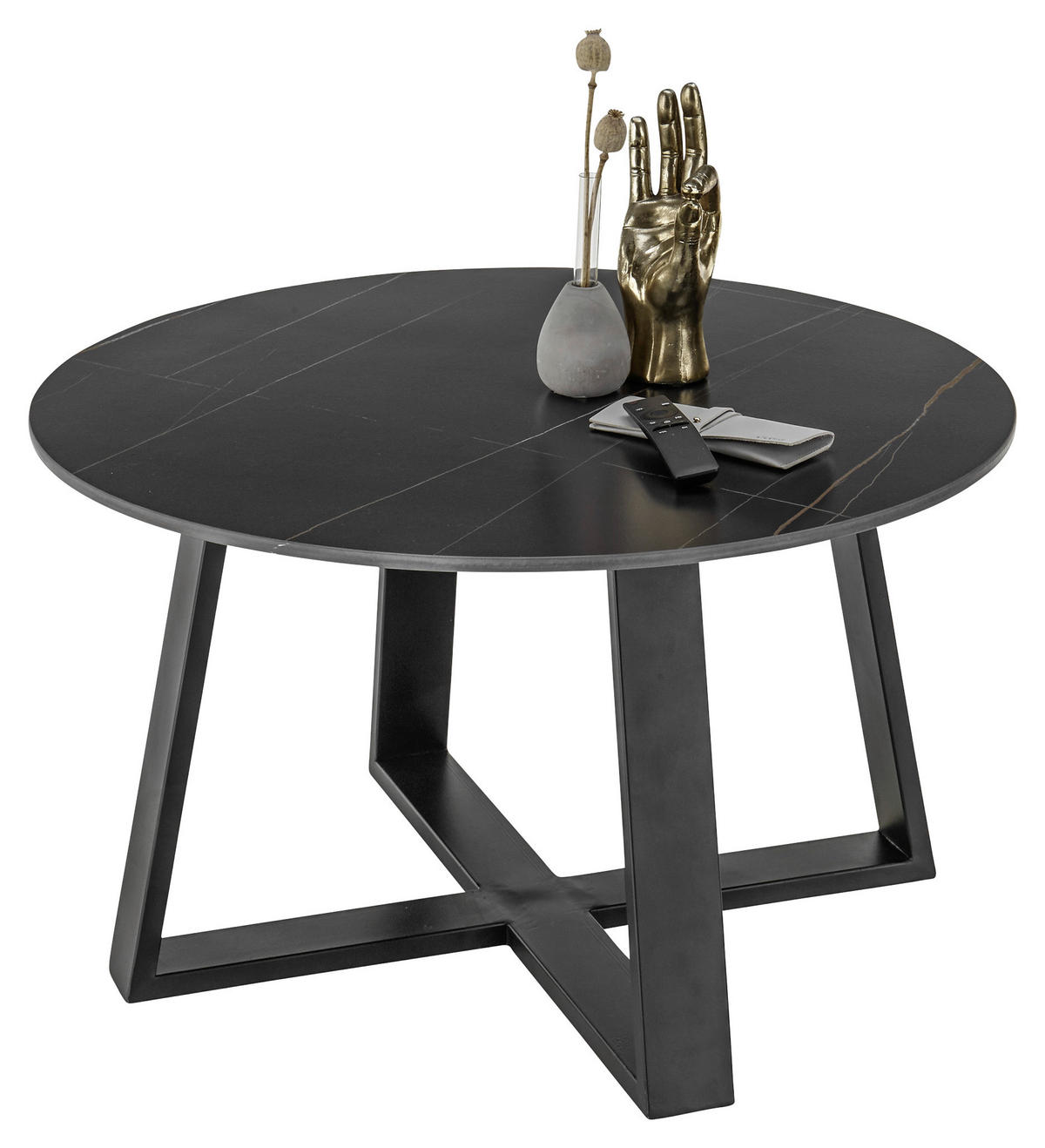 KLUB STOČIĆ  crna  - crna, Konvencionalno, metal/keramika (80/80/45cm) - Modante