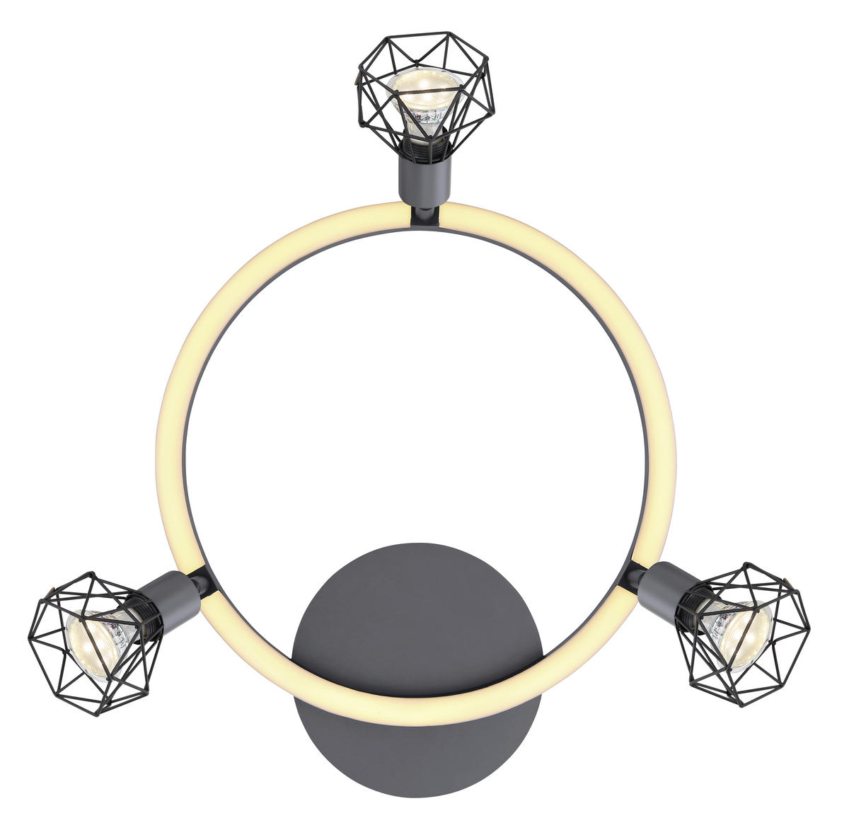 STRAHLER Jutta 46/38,5/20 cm   - Graphitfarben/Schwarz, Basics, Metall (46/38,5/20cm) - Globo
