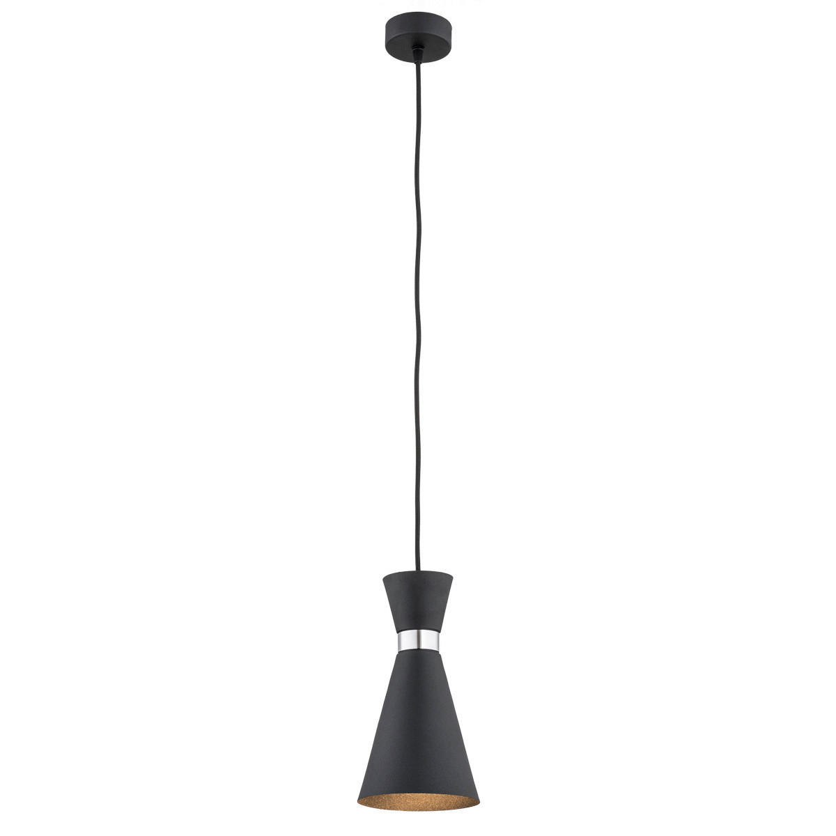 HÄNGELEUCHTE 108/14/14 cm  - Chromfarben/Schwarz, Basics, Metall (108/14/14cm)