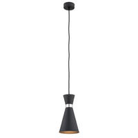 HÄNGELEUCHTE Argon Lukka 108/14/14 cm   - Chromfarben/Schwarz, Basics, Metall (108/14/14cm)