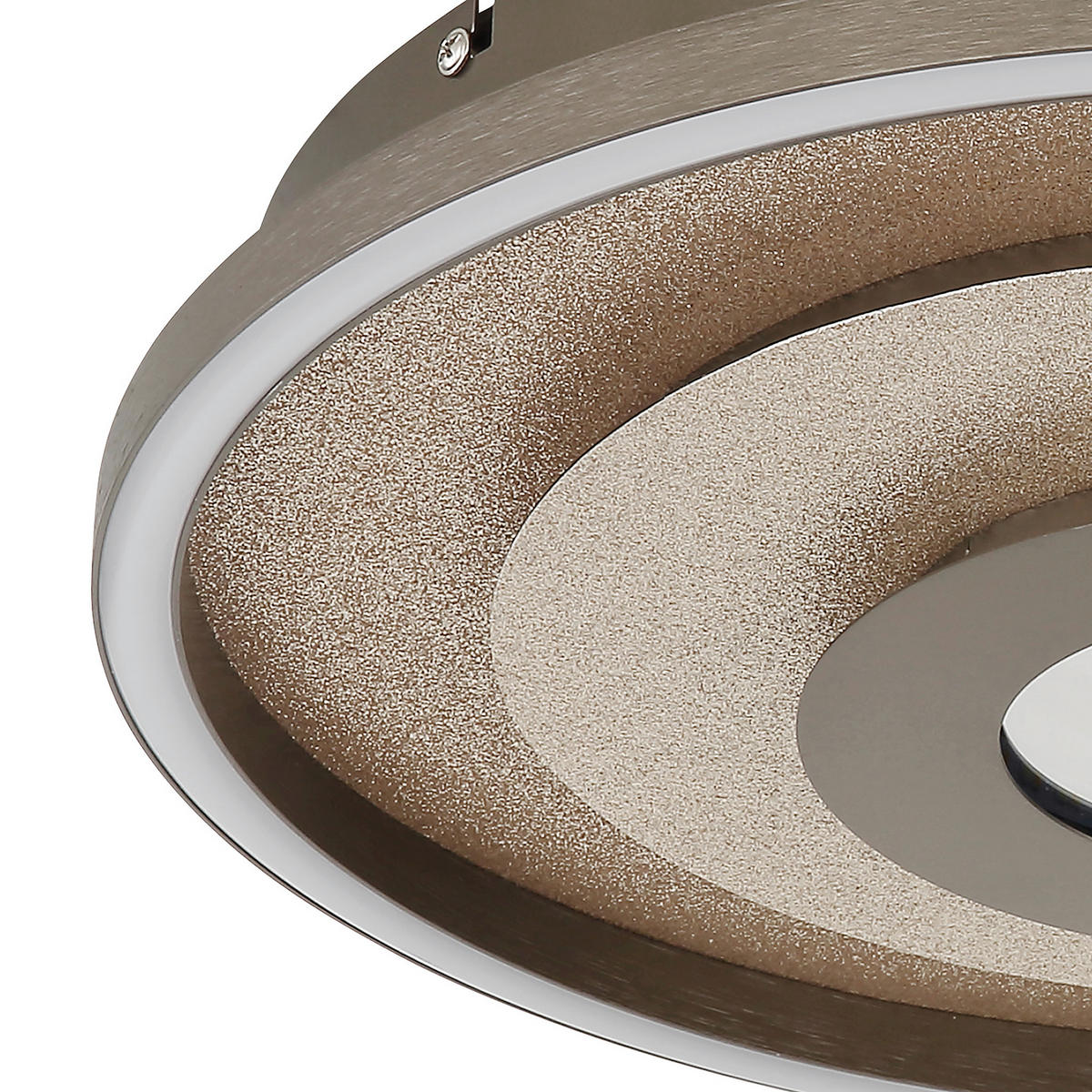 LED-DECKENLEUCHTE Miles 40/7,3 cm  - Champagner/Goldfarben, Design, Kunststoff/Metall (40/7,3cm) - Globo