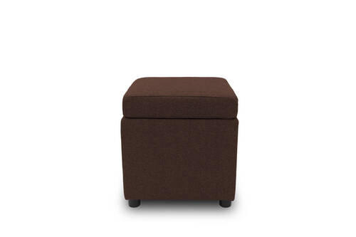 HOCKER Webstoff Dunkelbraun - Dunkelbraun/Schwarz, Design, Kunststoff/Textil (45/47/45cm) - LOOKS by W.Joop