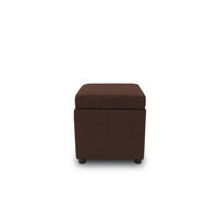 HOCKER Webstoff Dunkelbraun  - Dunkelbraun/Schwarz, Design, Kunststoff/Textil (45/47/45cm) - LOOKS by W.Joop