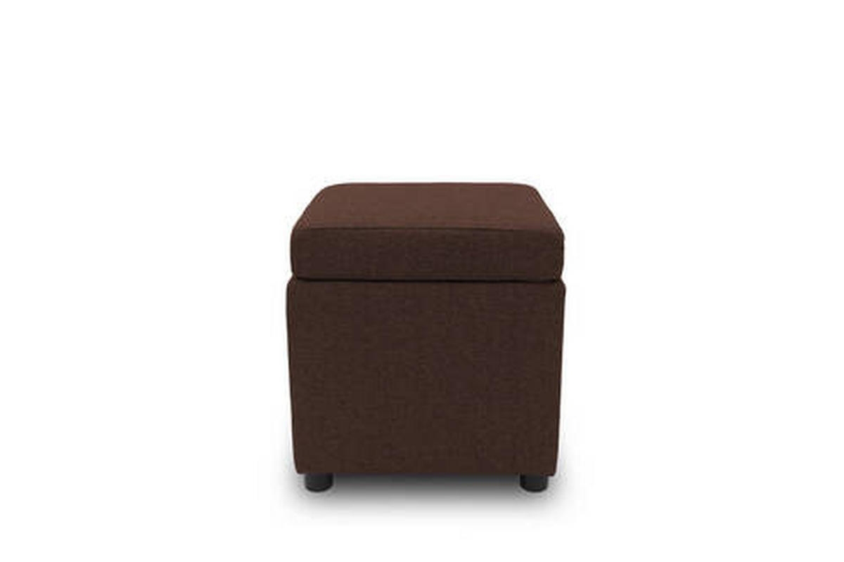 HOCKER Webstoff Dunkelbraun  - Dunkelbraun/Schwarz, Design, Kunststoff/Textil (45/47/45cm) - LOOKS by W.Joop