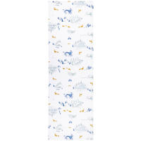 TISCHLÄUFER Textil Blau, Weiß, Goldfarben 45/140 cm  - Blau/Goldfarben, Design, Textil (45/140cm) - X-Mas