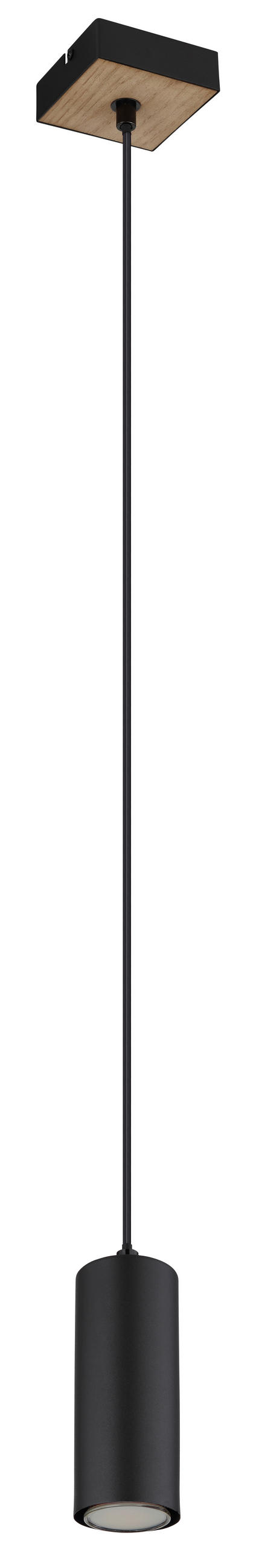 ZÁVĚSNÉ SVÍTIDLO, 9/9/120 cm  - tmavě hnědá/černá, Design, kov/kompozitní dřevo (9/9/120cm) - Globo
