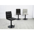 BARHOCKER Webstoff Anthrazit Eisen Stoffauswahl, Sitzfläche 360° drehbar  - Anthrazit/Schwarz, Design, Textil/Metall (42/90-117/58,5cm) - Novel
