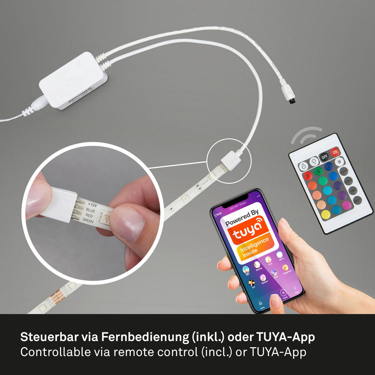 LED TRAKA  - bijela, Basics, plastika (500cm)