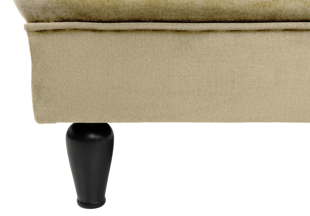 HOCKER in Textil Beige  - Beige/Schwarz, Design, Holz/Textil (82/44/82cm) - MID.YOU