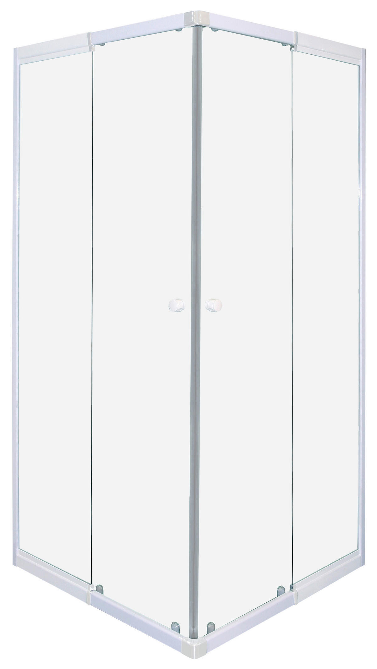 DUSCHKABINE 90/190/78,5 cm  in Weiß  - Weiß, KONVENTIONELL, Glas/Metall (90/190/78,5cm) - Sanotechnik