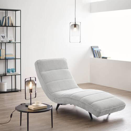 RELAXLIEGE in Webstoff Silberfarben  - Silberfarben/Schwarz, Design, Textil/Metall (78/83/168cm) - Welnova