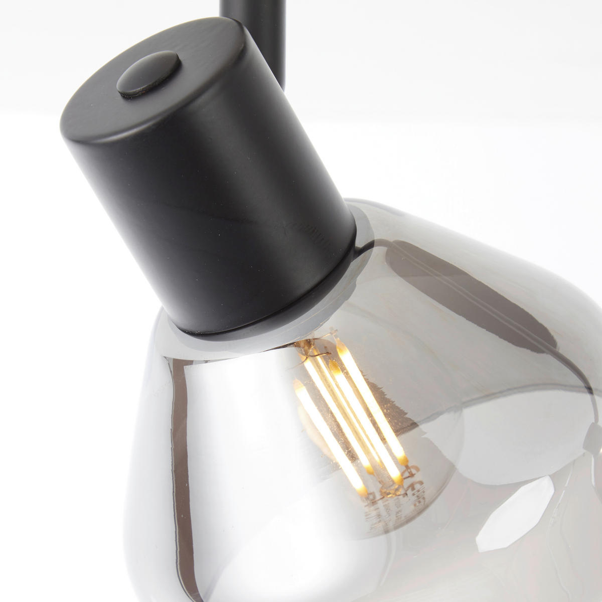 DECKENLEUCHTE     - Schwarz, Design, Glas/Metall (19,5/89/20cm) - Brilliant