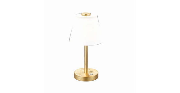 LED-TISCHLEUCHTE - Goldfarben/Weiß, KONVENTIONELL, Glas/Metall (15/29cm) - Novel