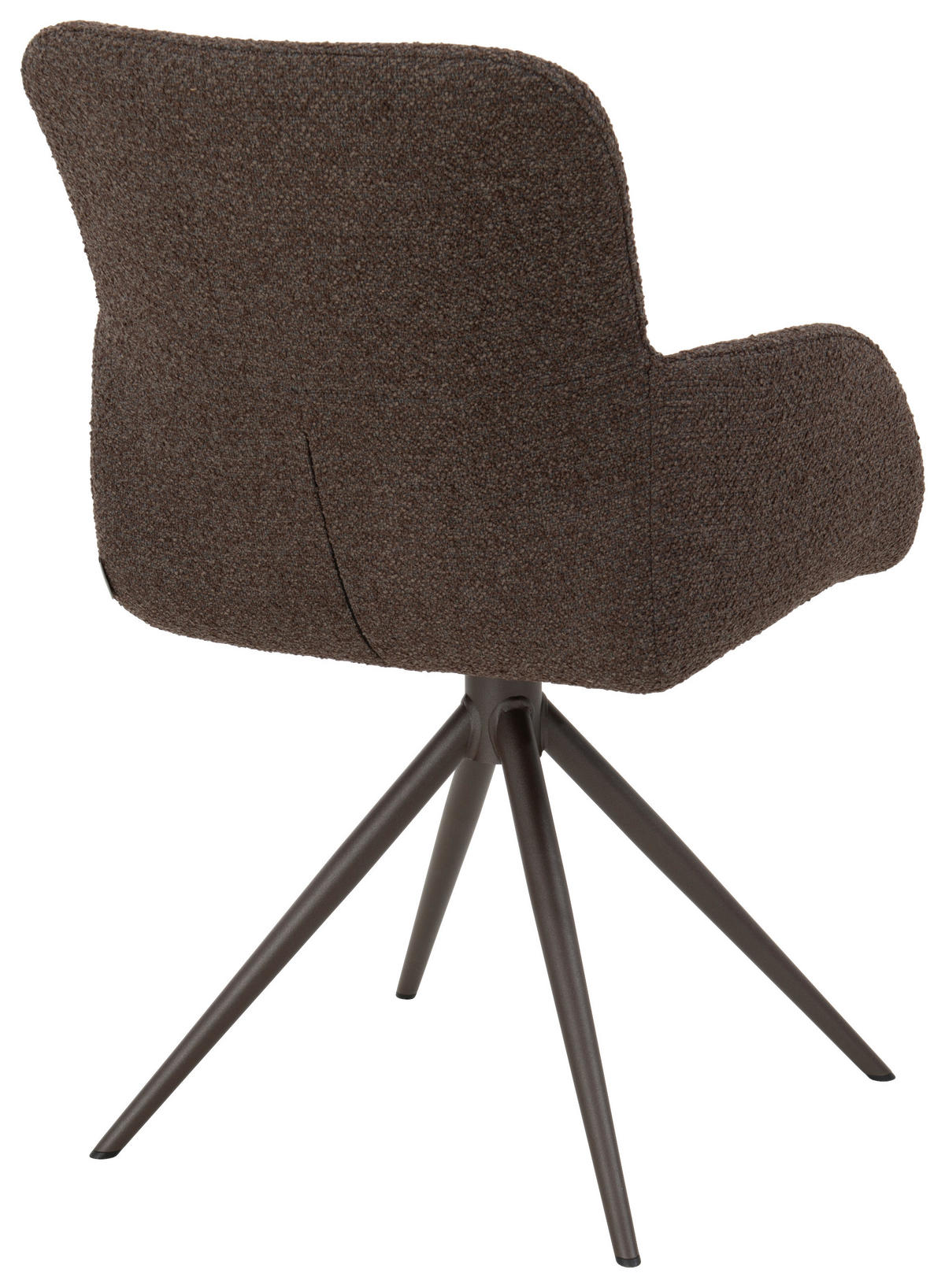 ARMLEHNSTUHL  in beflockt  - Dunkelbraun/Grau, Design, Textil/Metall (57/91/61cm) - Bert Plantagie
