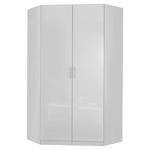 ECKSCHRANK 117/197/117 cm  - Weiß Hochglanz/Alufarben, Design, Holzwerkstoff/Kunststoff (117/197/117cm) - Carryhome