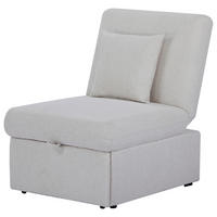SCHLAFSESSEL in Samt Beige  - Beige/Schwarz, Design, Holz/Kunststoff (70/95/97cm) - Livetastic