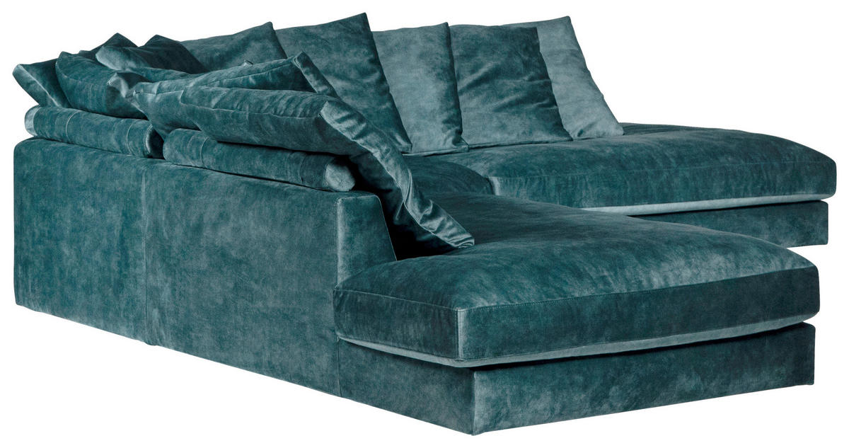 SOFFA i blå  - blå, Klassisk, metall/trä (320/81/320cm) - Novel