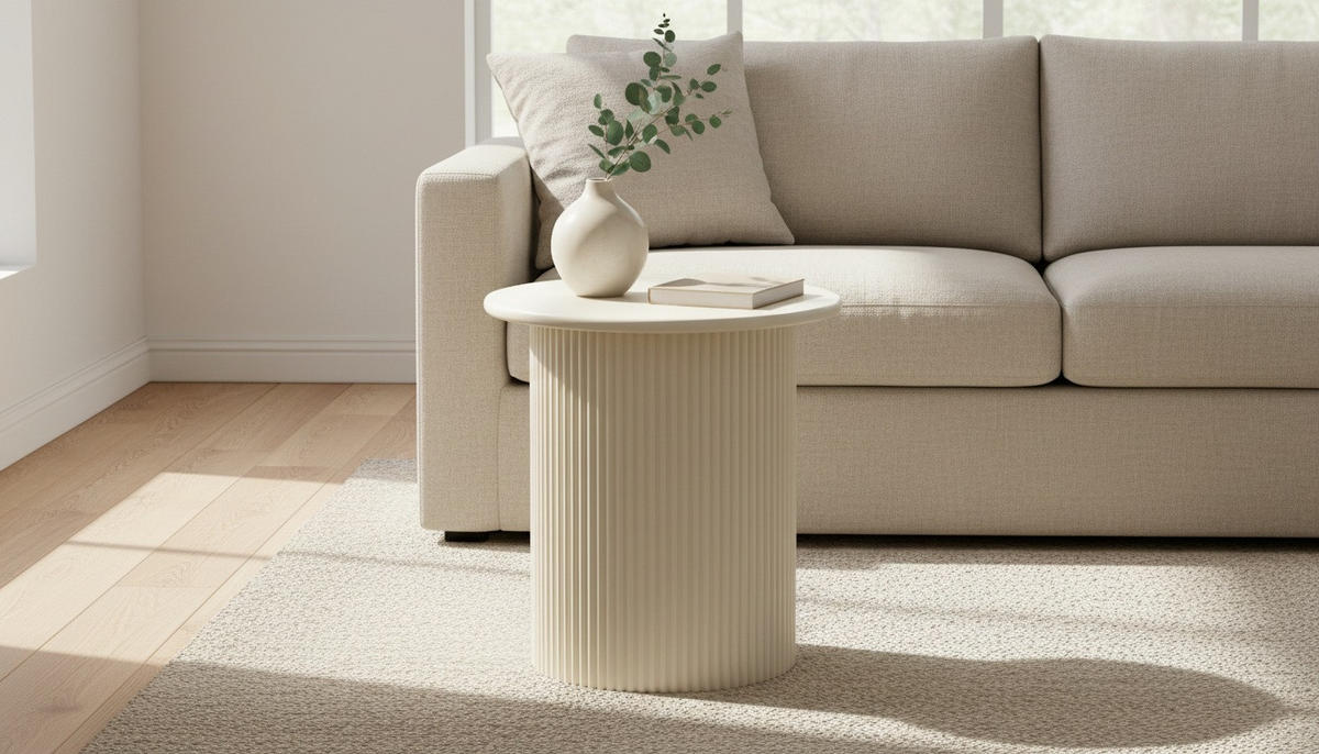 PRÍRUČNÝ STOLÍK, kašmírová - kašmírová, Design, kompozitné drevo (40/40/41cm) - Xora