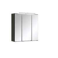 SPIEGELSCHRANK 60/64/20 cm  - Chromfarben/Graphitfarben, KONVENTIONELL, Glas/Holzwerkstoff (60/64/20cm) - Held