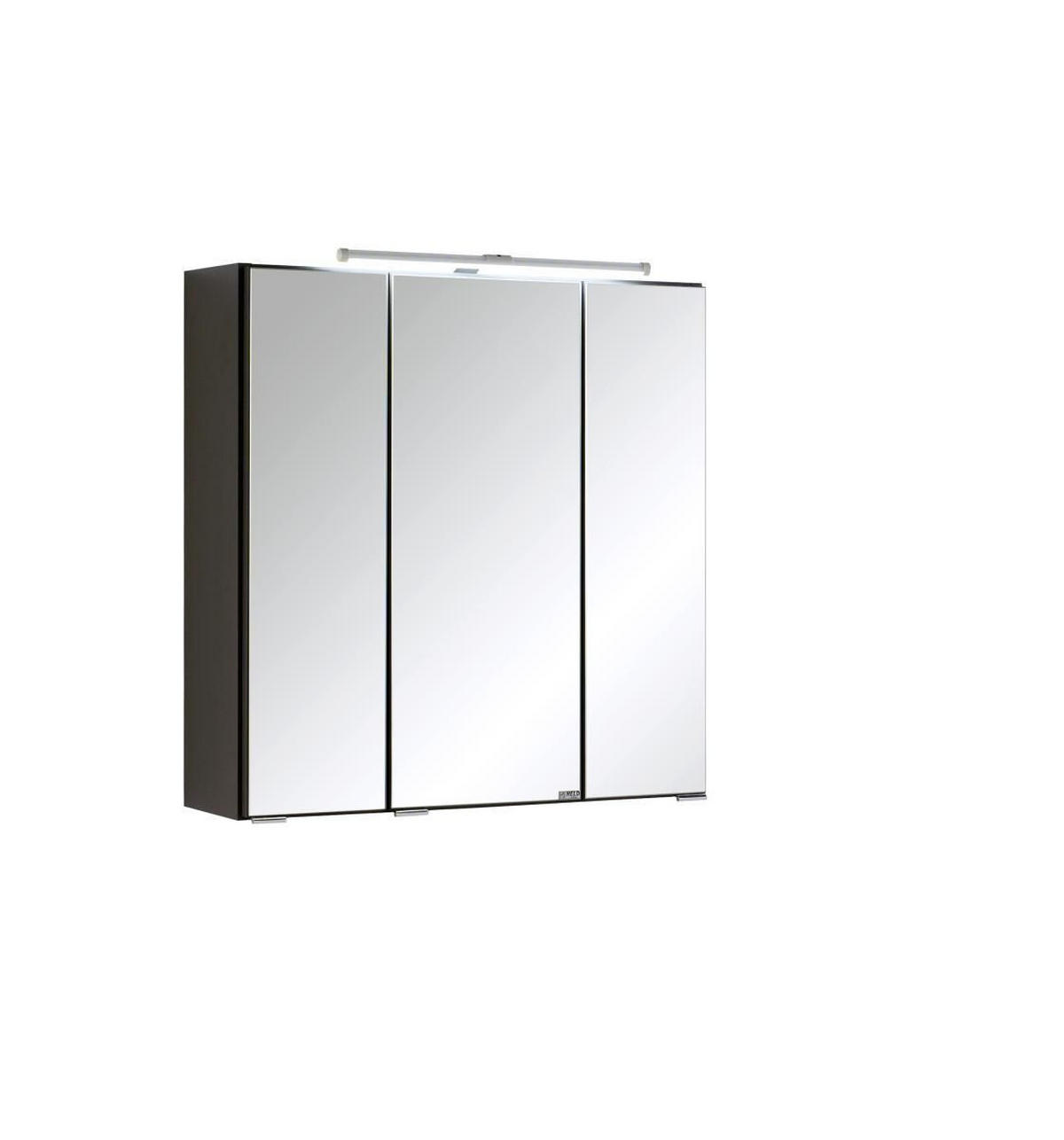 SPIEGELSCHRANK 60/64/20 cm  - Chromfarben/Graphitfarben, KONVENTIONELL, Glas/Holzwerkstoff (60/64/20cm) - Held