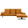 ECKSOFA Orange Mikrofaser  - Schwarz/Orange, Design, Textil/Metall (291/164cm) - Chilliano