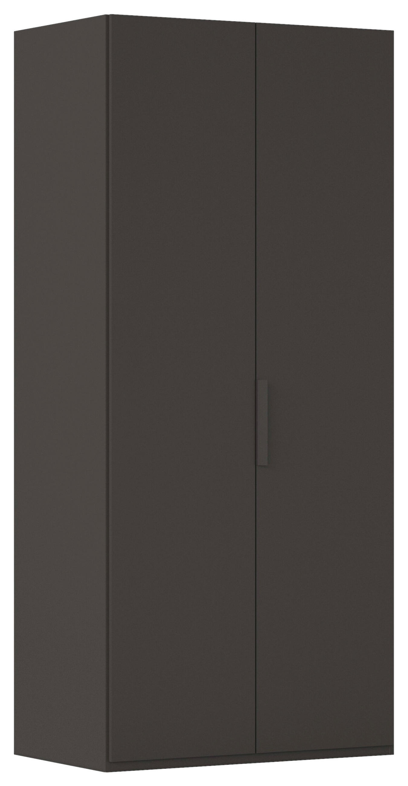 DREHTÜRENSCHRANK 101/223/61 cm,  in Graphitfarben, 2-türig  - Graphitfarben, Basics, Holzwerkstoff/Metall (101/223/61cm) - Novel