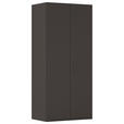 DREHTÜRENSCHRANK 101/223/61 cm,  in Graphitfarben, 2-türig  - Graphitfarben, Basics, Holzwerkstoff/Metall (101/223/61cm) - Novel