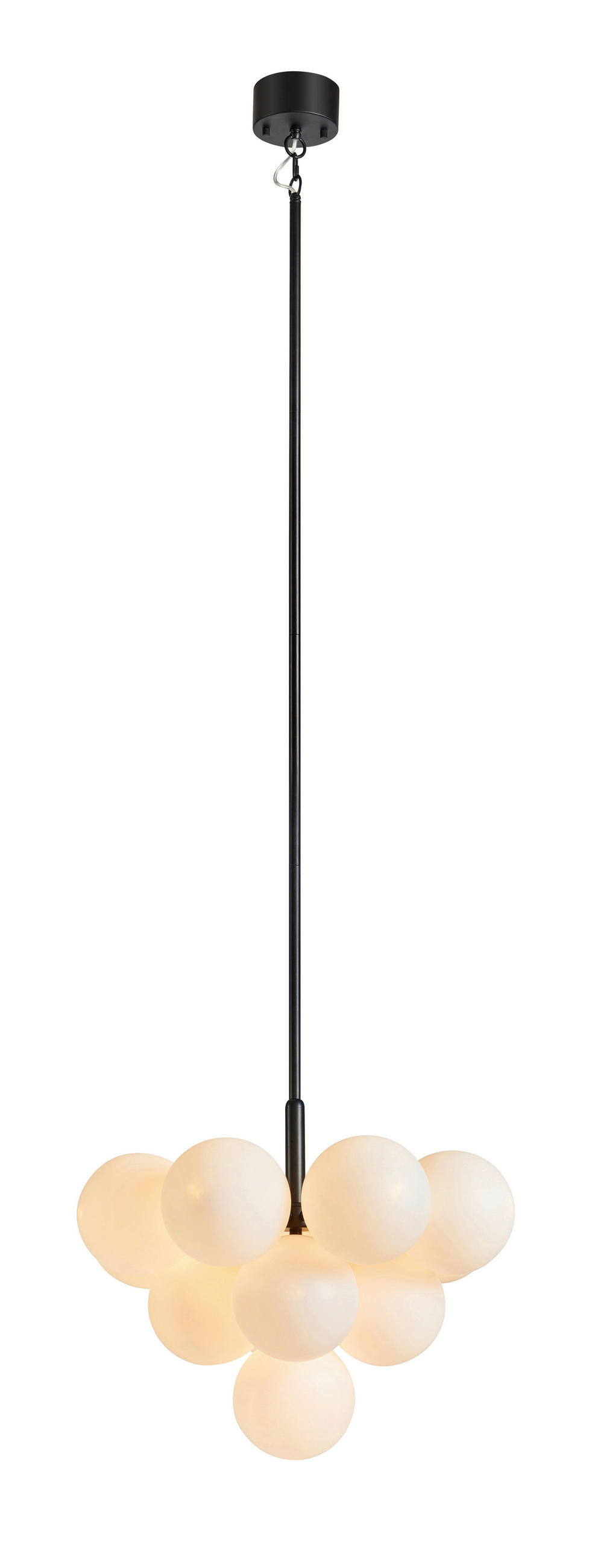 HÄNGELEUCHTE 56/45 cm  - Schwarz/Weiß, Basics, Glas/Metall (56/45cm) - Markslöjd