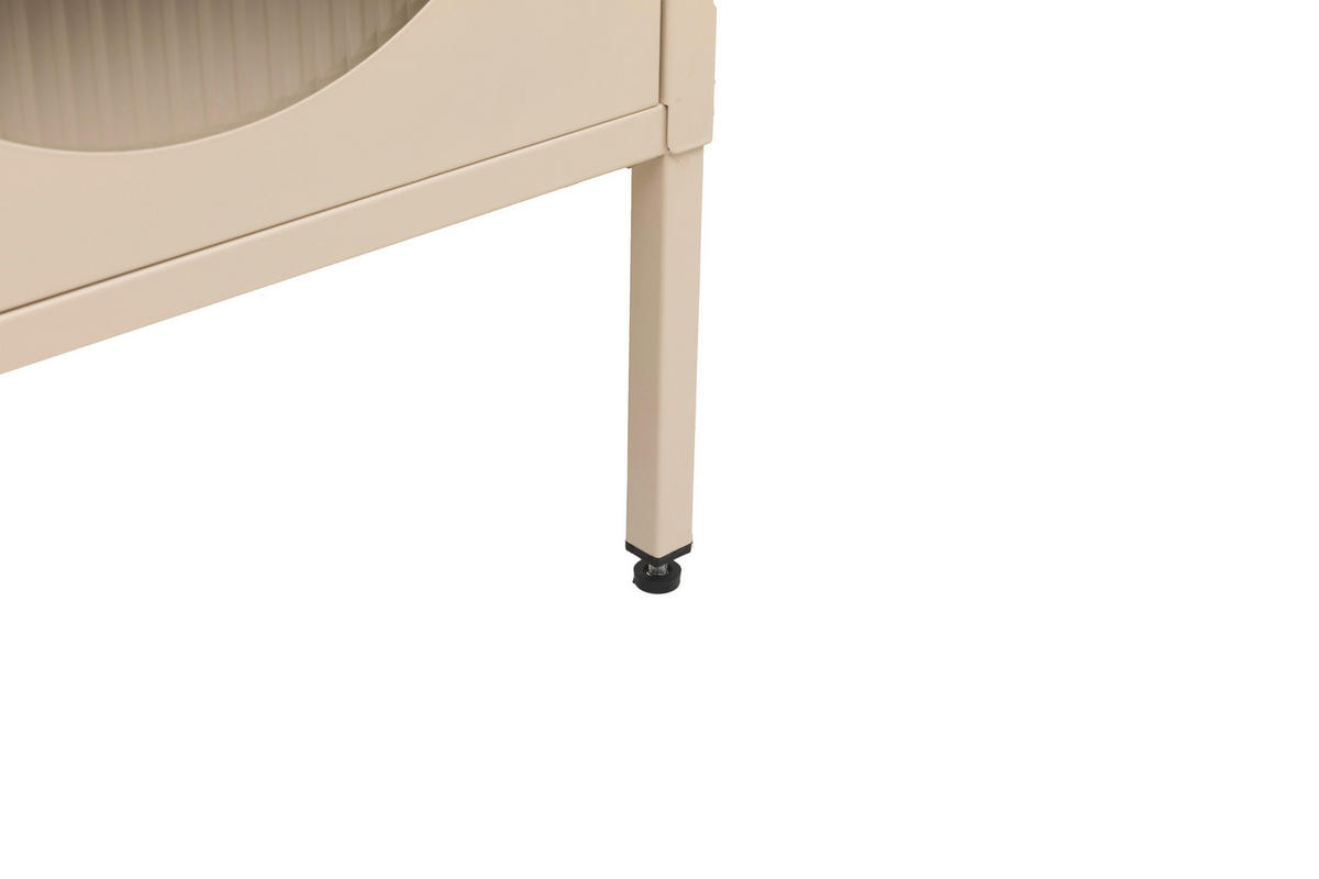 BUFFET 80/180/35 cm  in Creme  - Transparent/Goldfarben, Design, Glas/Metall (80/180/35cm) - MID.YOU