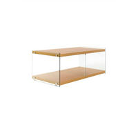 BEISTELLTISCH in Holz, Glas 120/45/60 cm  - Goldfarben, Design, Glas/Holz (120/45/60cm) - Kayoom