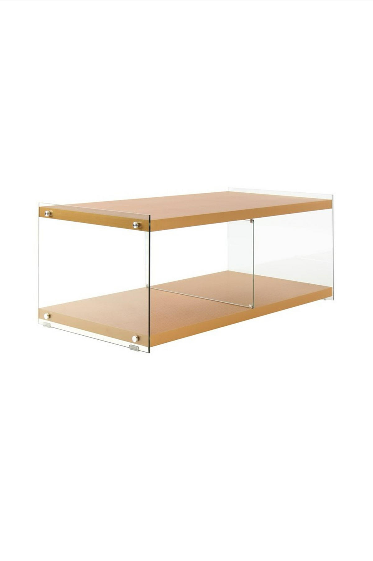 BEISTELLTISCH in Holz, Glas 120/45/60 cm  - Goldfarben, Design, Glas/Holz (120/45/60cm) - Kayoom