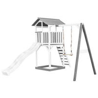 SPIELTURM 283,6/241,9/349 cm  - Weiss/Grau, Konventionell, Holz/Kunststoff (283,6/241,9/349cm)