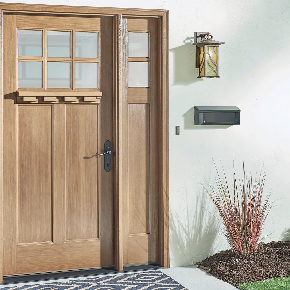 VÄGGLAMPA UTOMHUS - kopparfärgad, Klassisk, metall/glas (20,3/22,5/38,6cm) - Elstead Lighting