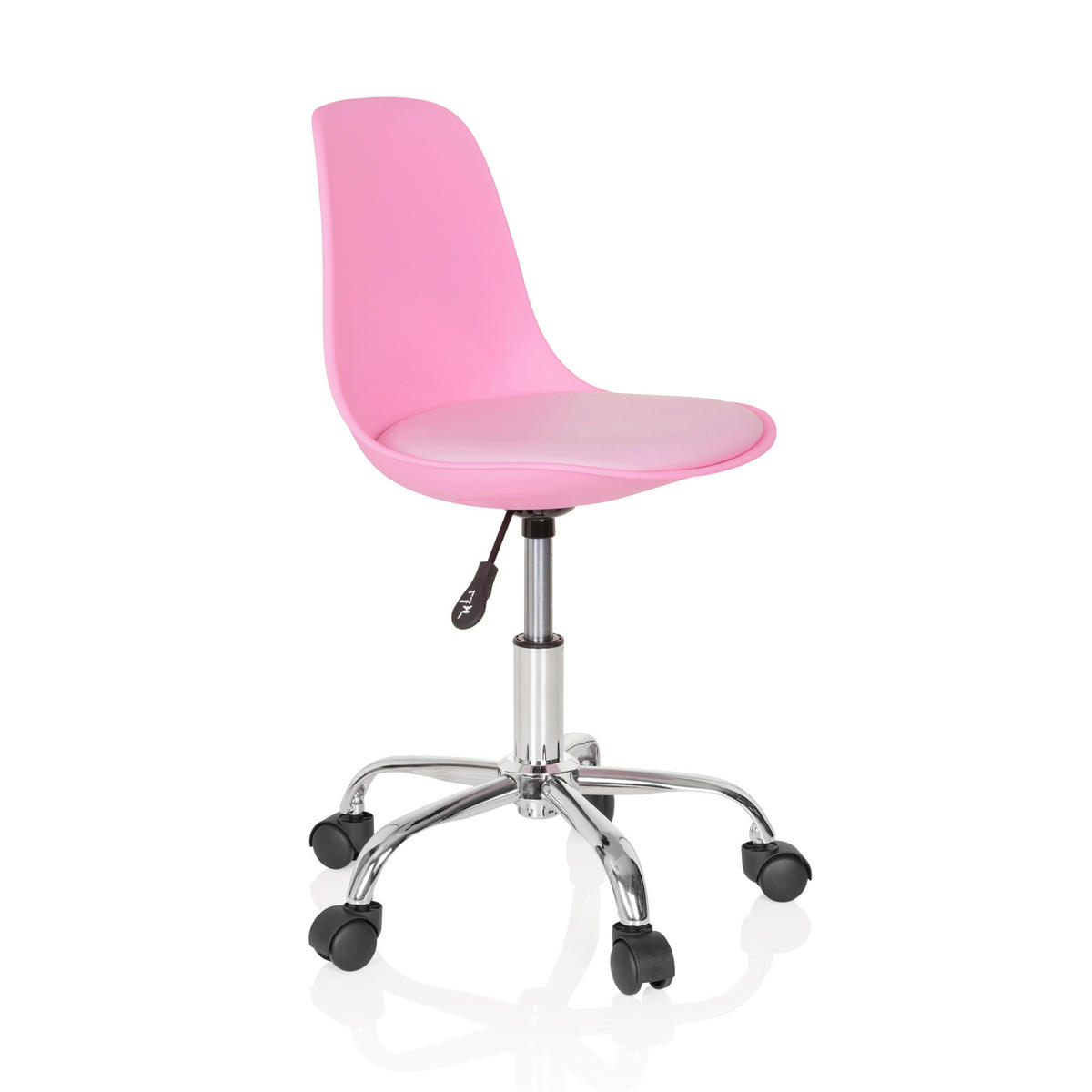OTOČNÁ ŽIDLE PRO MLÁDEŽ, pink - pink, Basics, textil/plast (40/72-82/44cm) - MID.YOU