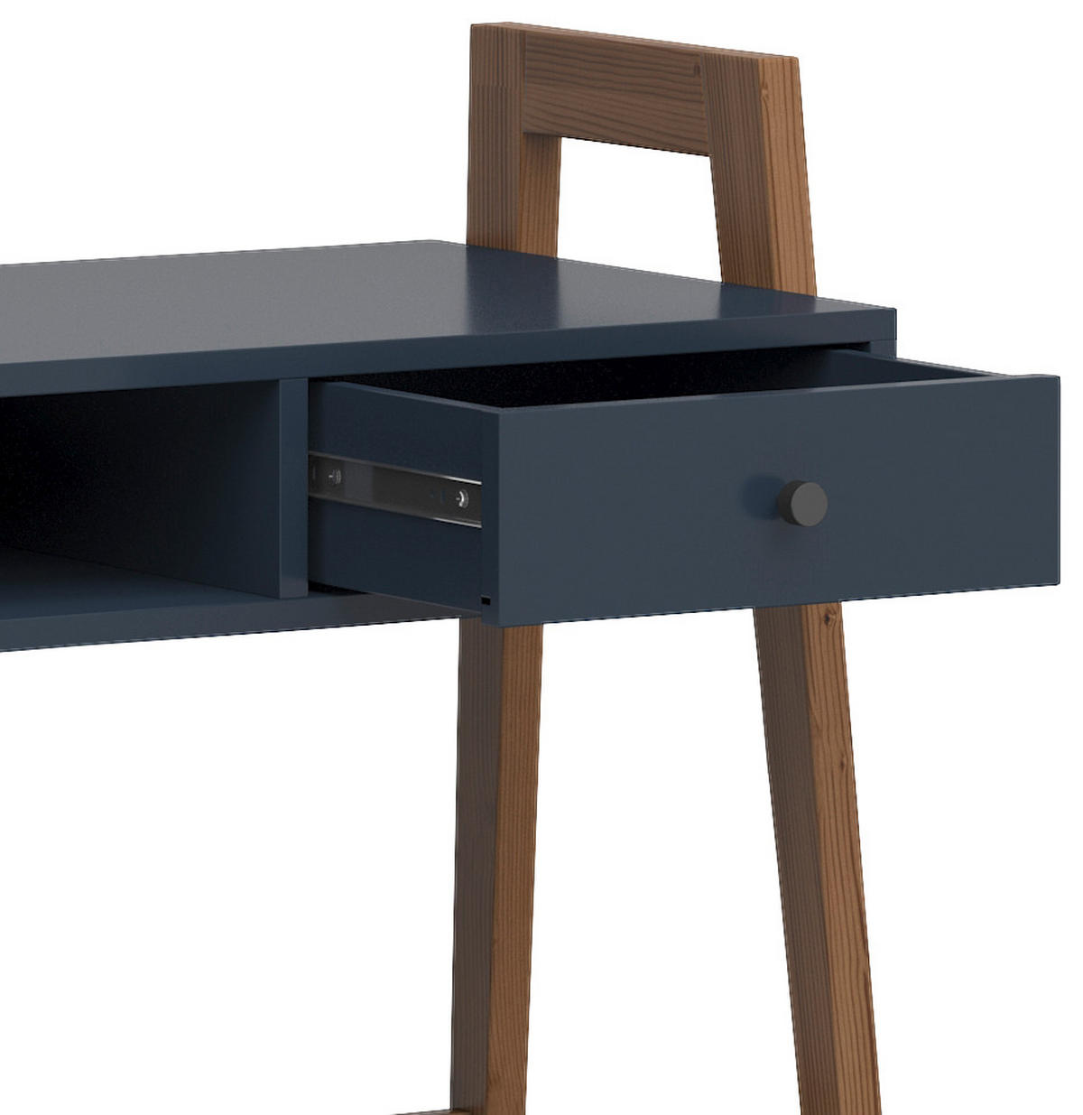 KONSOLENTISCH in Holzwerkstoff   86/95,5/48 cm  - Blau/Lärchefarben, KONVENTIONELL, Holzwerkstoff (86/95,5/48cm) - MID.YOU