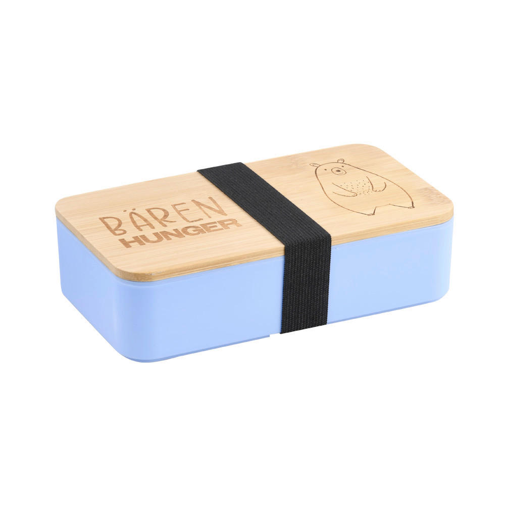 LUNCHBOX - Naturfarben/Hellblau, Basics, Naturmaterialien/Kunststoff (18.5/10.5/5cm) - Kesper