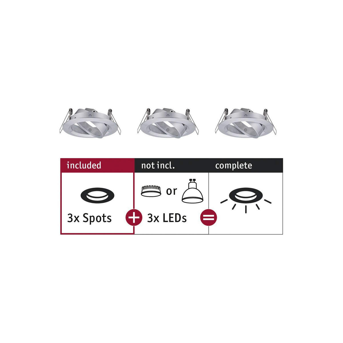 DECKENLEUCHTE 8,4 cm  - Alufarben, Basics, Metall (8,4cm) - Paulmann