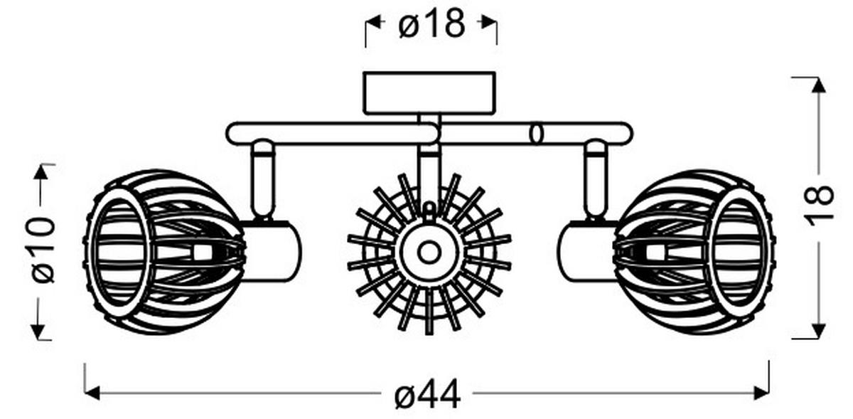 STRAHLER 44/44/18 cm   - Weiß, Basics, Metall (44/44/18cm)