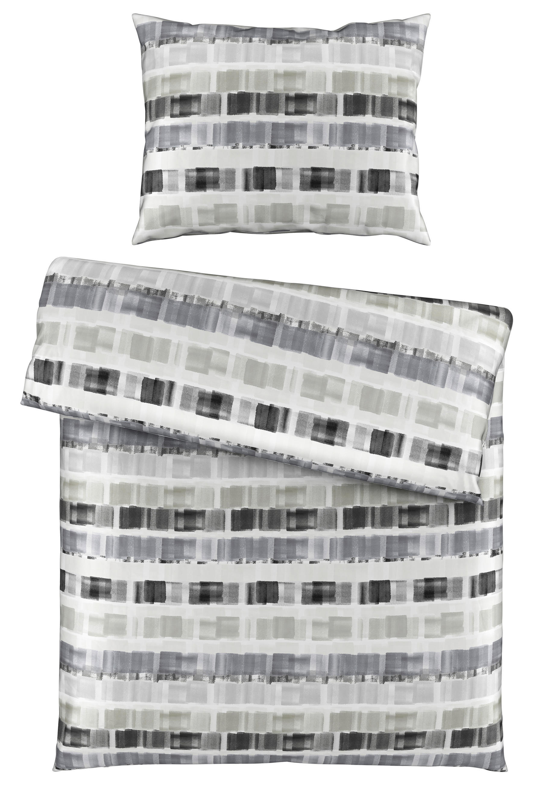 POSTELJNINA 135/200 cm saten siva  - siva, Konvencionalno, tekstil (135/200cm) - Novel