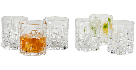 GLÄSERSET Cubetti 6-teilig - Klar, KONVENTIONELL, Glas (280ml) - Novel