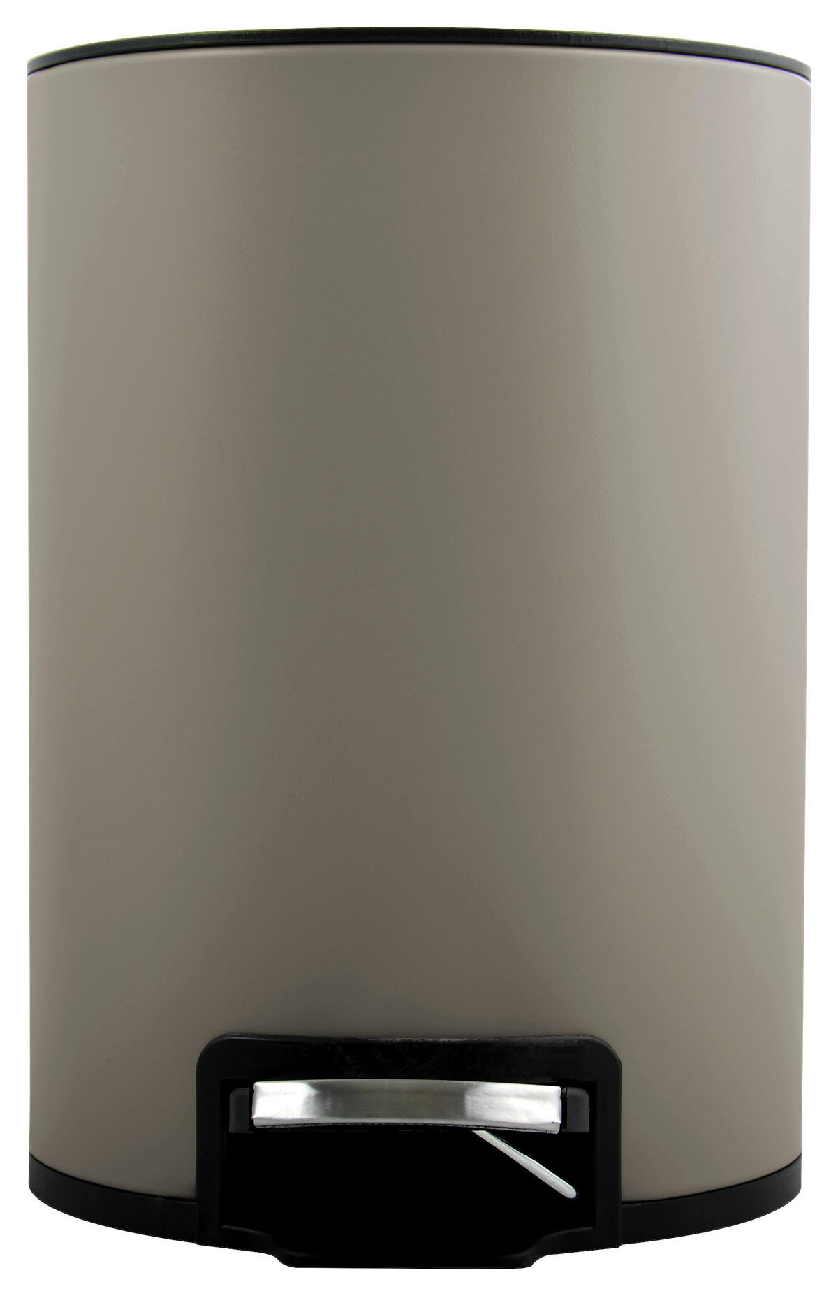 TRETEIMER 5 L  - Taupe/Schwarz, KONVENTIONELL, Kunststoff/Metall (20/25/30cm) - Spirella