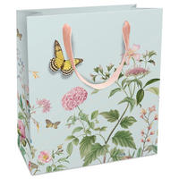 GESCHENKTASCHE  - Pastellblau, Natur, Papier (18/21/8cm)